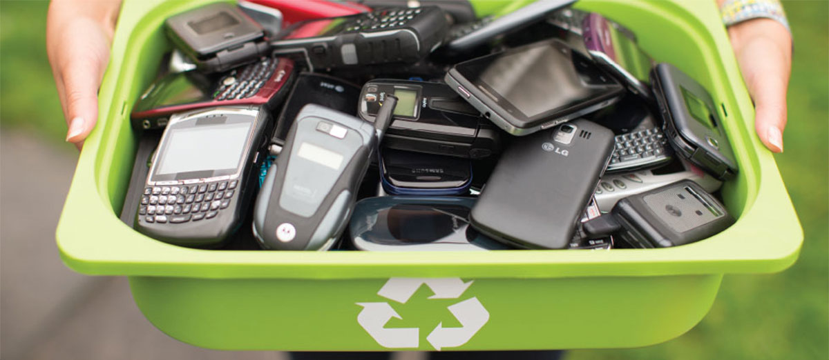 Image result for recycling old phones