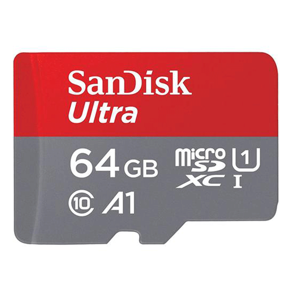 SanDisk 64GB Ultra Micro SD Card (SDXC) UHS-I A1 + Adapter - 100MB/s
