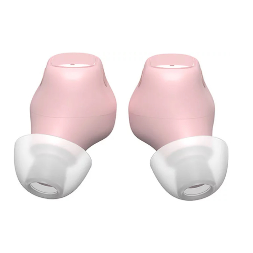 Side view of OS-Baseus Bowie WM01 True Wireless Earphones - Pink