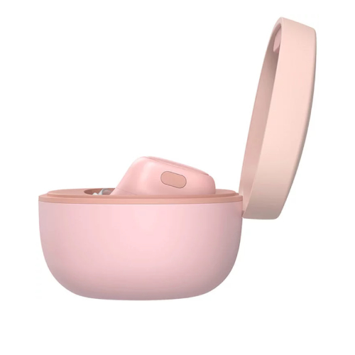 Side view of OS-Baseus Bowie WM01 True Wireless Earphones - Pink