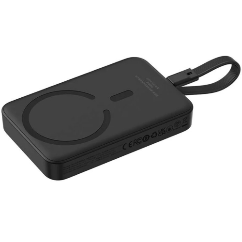 Side view of OS-Baseus Magnetic Mini Wireless Fast Charge Power Bank Type-C