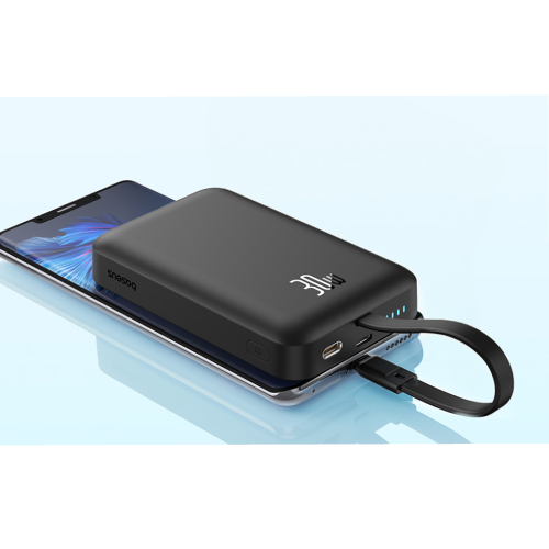 Side view of OS-Baseus Magnetic Mini Wireless Fast Charge Power Bank Type-C