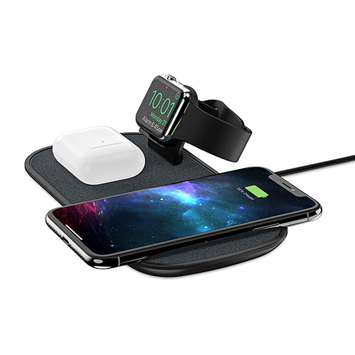 Side view of Mophie 3-in-1 Wireless Charging Pad