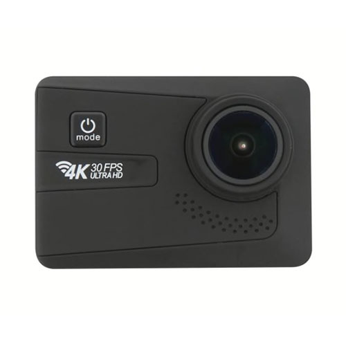 Side view of T'nB Full HD 1080p 4K WiFi Action Camera with Waterproof Case - Black