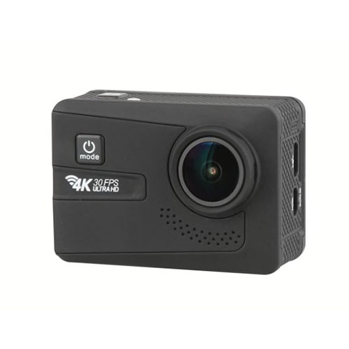 Side view of T'nB Full HD 1080p 4K WiFi Action Camera with Waterproof Case - Black