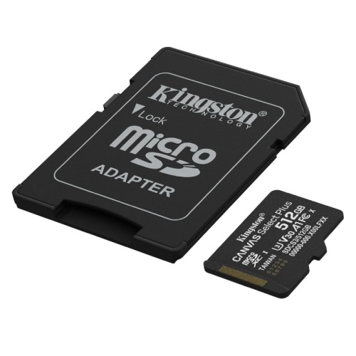 Kingston 512GB Canvas Select Plus microSD Card (SDXC) Gen3 150MB/s A1