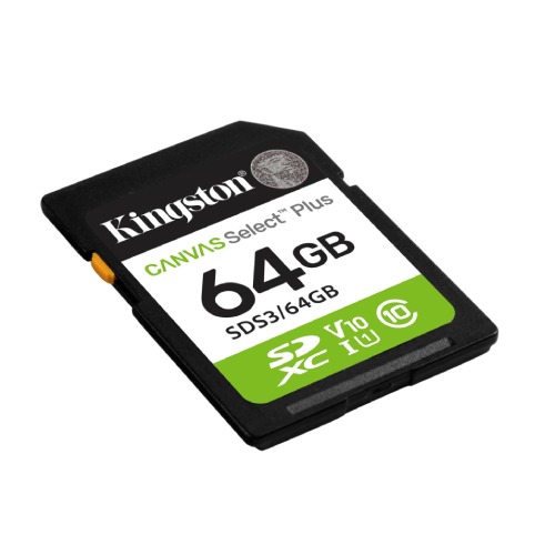 Kingston 64GB Canvas Select Plus SD Card (SDXC) Gen3 - 100MB/s