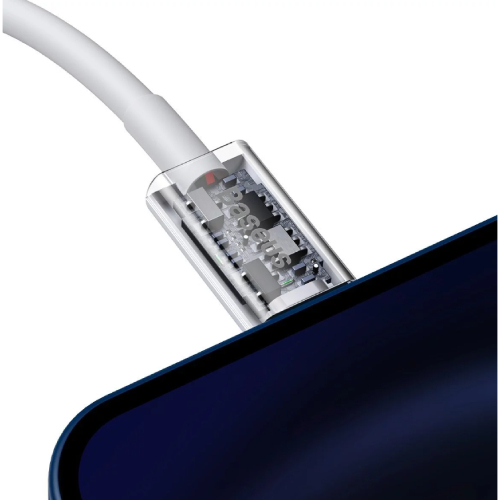 Side view of Baseus Superior Series Fast Charging Data Cable Type-C to iP PD 20W 2m