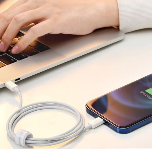 Side view of Baseus Superior Series Fast Charging Data Cable Type-C to iP PD 20W 2m