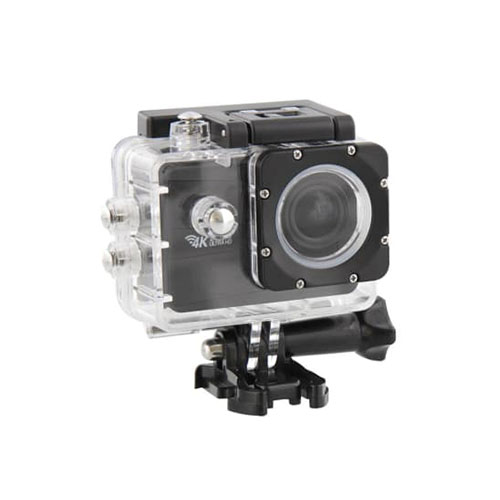 Side view of T'nB Full HD 1080p 4K WiFi Action Camera with Waterproof Case - Black