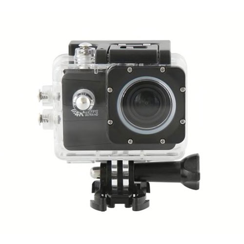 Side view of T'nB Full HD 1080p 4K WiFi Action Camera with Waterproof Case - Black