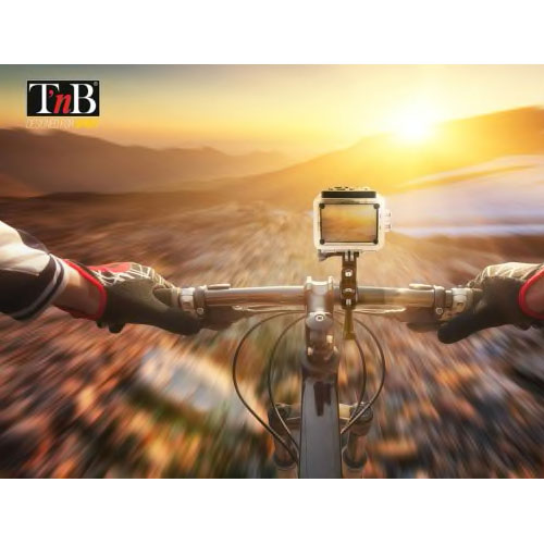 Side view of T'nB Full HD 1080p 4K WiFi Action Camera with Waterproof Case - Black