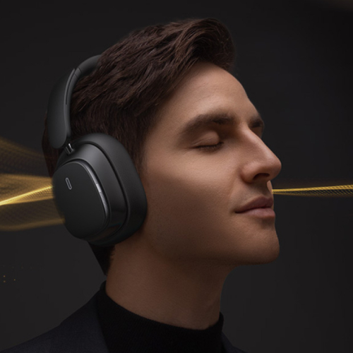 Side view of Baseus Bowie H1 Pro Noise-Cancellation Wireless Headphones - Cluster
