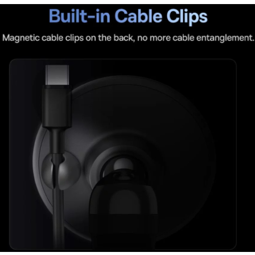 Side view of Baseus C01 Magnetic Phone Holder Air Outlet Version - Black
