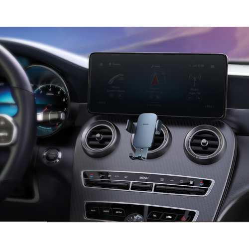 Side view of Baseus Metal AgeⅡ Gravity Car Mount Round Air Vent Version - Dark Grey