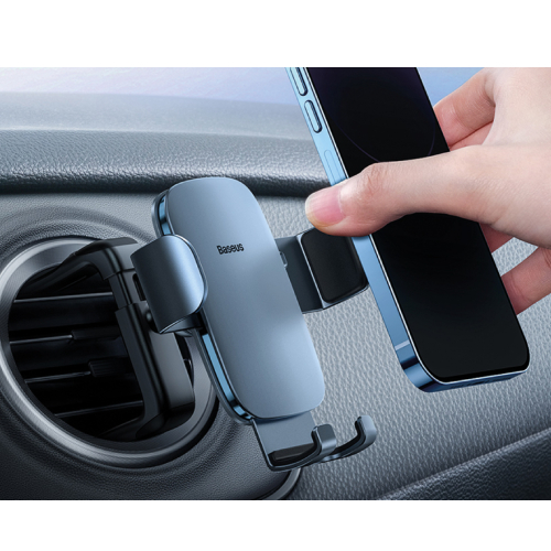 Side view of Baseus Metal AgeⅡ Gravity Car Mount Round Air Vent Version - Dark Grey