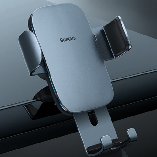 Side view of Baseus Metal AgeⅡ Gravity Car Mount Round Air Vent Version - Dark Grey