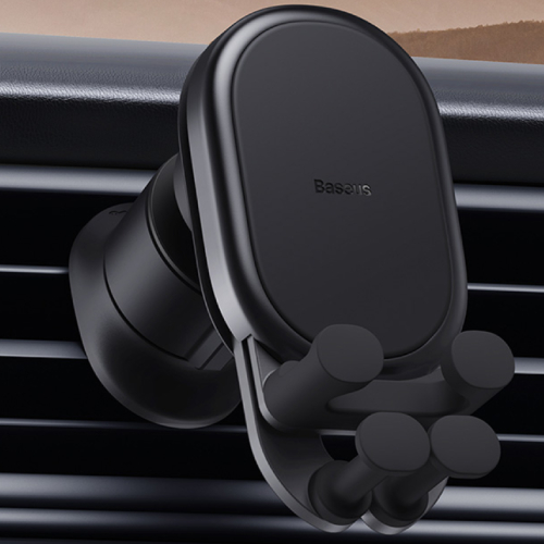 Side view of Baseus Stable Gravitational Car Mount Air Outlet Version - Black