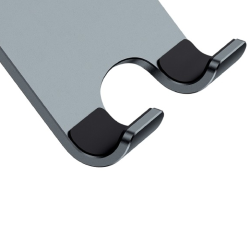Side view of Baseus Desktop Biaxial Foldable Metal Stand (for Tablets) - Grey