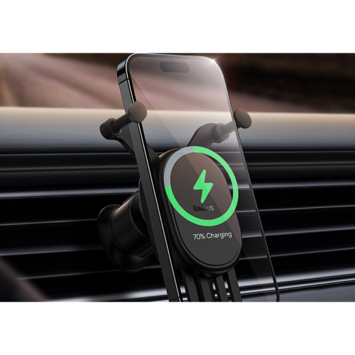 Side view of Baseus Stable Gravitational Wireless Charging Car Mount Pro 15W Air