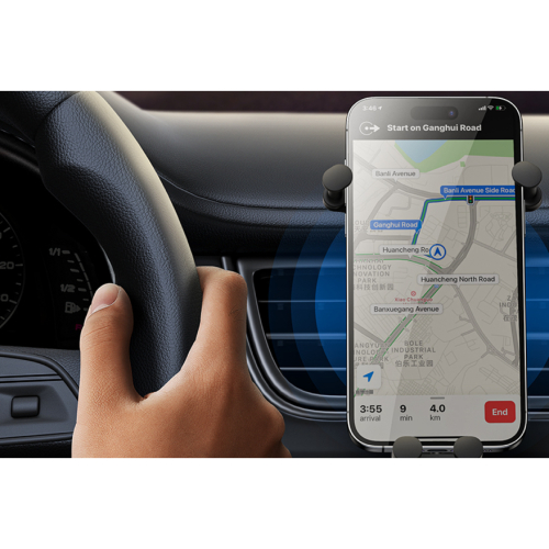 Side view of Baseus Stable Gravitational Wireless Charging Car Mount Pro 15W Air
