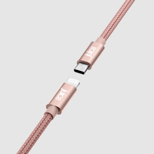Juice USB Type C To Lighting 2M Cable MFI-Certified - Rose Gold