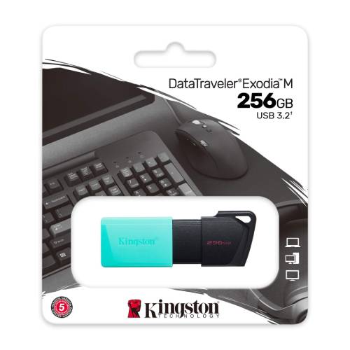 Side view of Kingston 256GB DataTraveler Exodia 3.2 M USB flash drive