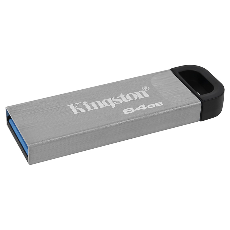 Side view of Kingston 64GB DataTraveler Kyson USB 3.2 Flash Drive - 200MB/s