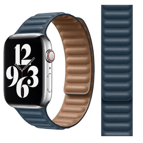 Apple Official Watch Leather Link Band 44mm - Baltic Blue-image-357616