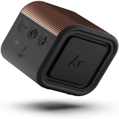 Side view of KitSound Boomcube 15 Bluetooth Speaker - Rose Gold