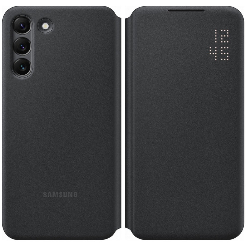 Side view of Samsung Galaxy S22 Plus Smart LED View Cover Antibacterial) Black -