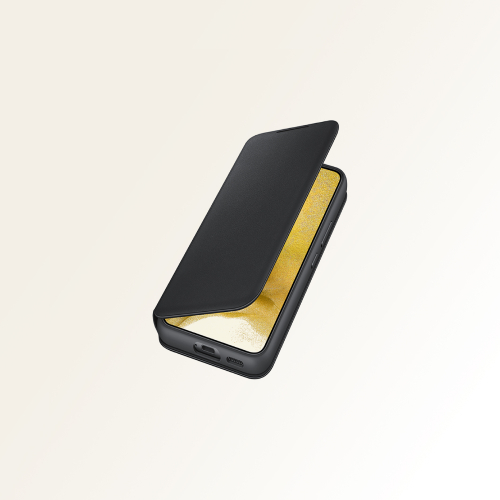 Side view of Samsung Galaxy S22 Plus Smart LED View Cover Antibacterial) Black -