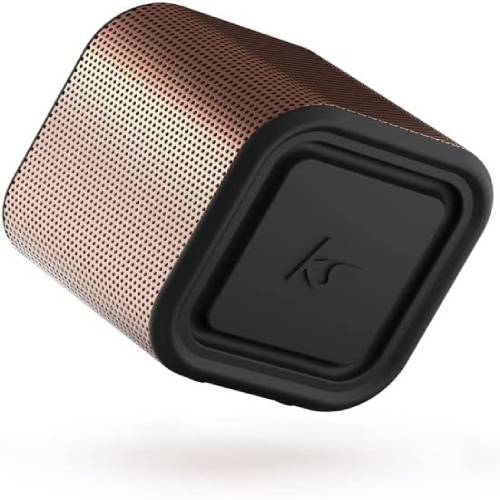 Side view of KitSound Boomcube 15 Bluetooth Speaker - Rose Gold