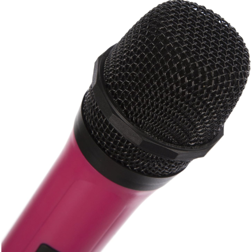Side view of RockJam High-Fidelity Wireless Microphone for Karaoke and Home - Pink