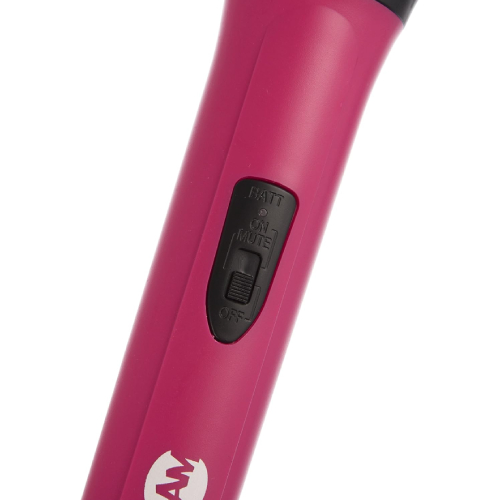 Side view of RockJam High-Fidelity Wireless Microphone for Karaoke and Home - Pink