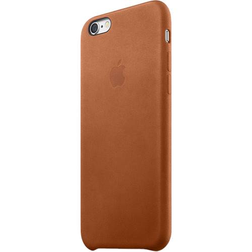 Side view of Apple Official iPhone 6 Plus/iPhone 6s Plus Leather Case - Saddle
