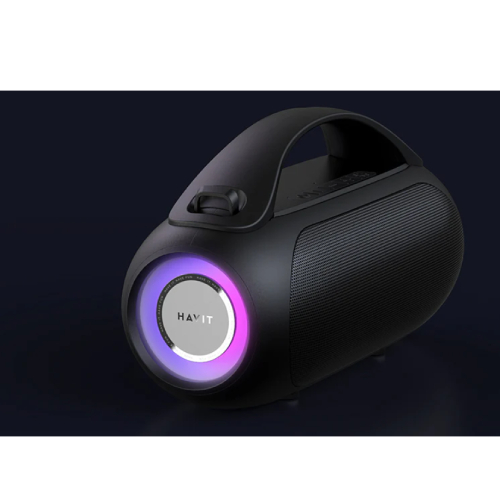 Side view of HAVIT Lightweight Deep Bass Portable Speaker