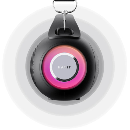 Side view of HAVIT Lightweight Deep Bass Portable Speaker