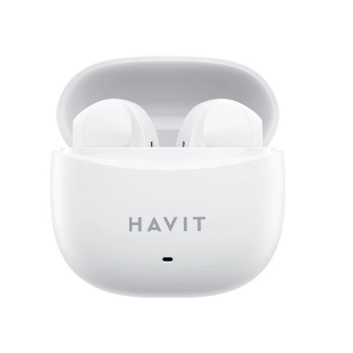Side view of Havit TW941 TWS Bluetooth V5.3 Wireless Earbuds Stereo In-Ear - White