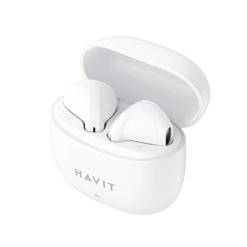 Side view of Havit TW941 TWS Bluetooth V5.3 Wireless Earbuds Stereo In-Ear - White