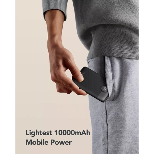 Side view of Veger C11 22.5W PD 10,000mAh Power Bank With Built In Non-MFI